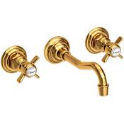 Newport Brass Fairfield 1.2 GPM Wall Mounted Widespread Bathroom Faucet Aged Brass