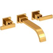 Newport Brass Secant 1.2 GPM Wall Mounted Widespread Bathroom Faucet Aged Brass