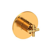 Newport Brass Kimbell Thermostatic Valve Trim Only with Single Cross Handle - Less Rough In Aged Brass