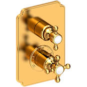 Newport Brass Astor Thermostatic Valve Trim Only with 2 Cross Handles - Less Rough In Aged Brass