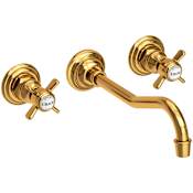 Newport Brass Fairfield 1.2 GPM Wall Mounted Widespread Bathroom Faucet Aged Brass
