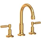 Newport Brass Clemens 1.2 GPM Widespread Bathroom Faucet with Pop-Up Drain Assembly Aged Brass