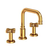 Newport Brass Griffey 1.2 GPM Widespread Bathroom Faucet with Pop-Up Drain Assembly Aged Brass