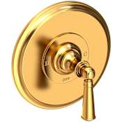 Newport Brass Single Handle Shower Valve Trim with Metal Lever Handle Less Shower Head from the Sutton Collection Aged Brass