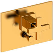 Newport Brass Secant Pressure Balanced Valve Trim Only with Integrated Diverter Aged Brass