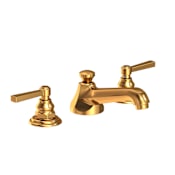Newport Brass Astor 1.2 GPM Widespread Bathroom Faucet with Pop-Up Drain Assembly Aged Brass