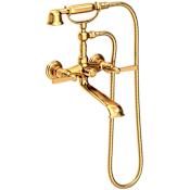 Newport Brass Astor Tub Filler - Includes Hand Shower Aged Brass