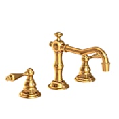 Newport Brass Chesterfield 1.2 GPM Widespread Bathroom Faucet with Pop-Up Drain Assembly Aged Brass
