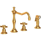 Newport Brass Fairfield 1.8 GPM Widespread Kitchen Faucet Aged Brass