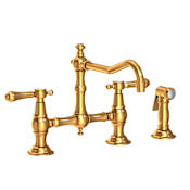 Newport Brass Chesterfield 1.8 GPM Widespread Bridge Kitchen Faucet Aged Brass