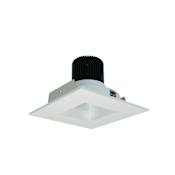 Nora Lighting Iolite 4" LED Square Recessed Trim - 3000K - 1000 Lumens - Square Aperture Matte Powder White / Matte Powder White