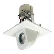 Nora Lighting Cobalt Adjustable 4" LED Adjustable Recessed Trim - 2700K - 800 Lumens - Square Matte Powder White