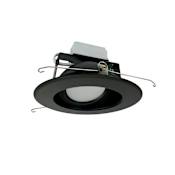 Nora Lighting Cobalt Adjustable 6" LED Adjustable Recessed Trim - 4000K - 1000 Lumens Black / Black