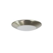 Nora Lighting 4" AC Opal LED Flush Mount Bowl Ceiling Fixture - 4000K Natural Metal