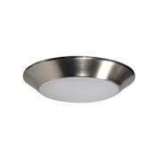 Nora Lighting Opal 6" Wide Selectable CCT LED Flush Mount Ceiling Fixture - Retrofits 4" Recessed Housings Natural Metal