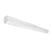 Nora Lighting 48" LED Tunable Strip Light, 3200lm / 24W, Selectable CCT (30/35/40K), White finish, 120-277V input; 0-10V Dimming w/ Integral Motion Sensor White