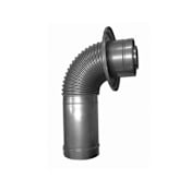 Noritz Concentric 90 Degree Stainless Steel Venting with Wall Flange Stainless Steel