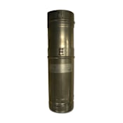 Noritz 4" Diameter / 9.4" Adjustable Straight Stainless Steel Single Wall Venting Stainless Steel