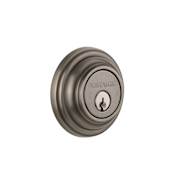 Nostalgic Warehouse Classic Solid Brass Double Cylinder Deadbolt with 2-3/8" Backset Antique Pewter