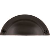 Nostalgic Warehouse Solid Brass 2-15/16 Inch Center to Center Cup Cabinet Pull Timeless Bronze