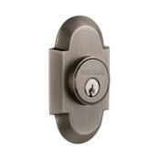 Nostalgic Warehouse Cottage Solid Brass Double Cylinder Deadbolt with 2-3/8" Backset Antique Pewter