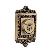 Nostalgic Warehouse Egg and Dart Solid Brass Double Cylinder Deadbolt with 2-3/4" Backset Antique Brass