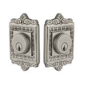 Nostalgic Warehouse Egg and Dart Solid Brass Double Cylinder Deadbolt with 2-3/4" Backset Satin Nickel
