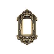 Nostalgic Warehouse Victorian Single Rocker / GFI Wall Plate Antique Brass