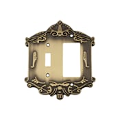 Nostalgic Warehouse Victorian Single Switch and Single Rocker / GFI Wall Plate Antique Brass