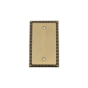 Nostalgic Warehouse Egg & Dart Single Victorian Vintage Decorator Wall Plate Outlet Cover Blank Antique Brass