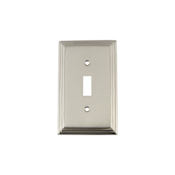 Nostalgic Warehouse Deco Vintage 1 Gang Single Toggle Light Switch Wall Cover Plate Satin Nickel