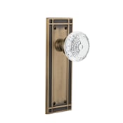 Nostalgic Warehouse Vintage Crystal Meadows Single Dummy Door Knob with Mission Rose Antique Brass