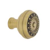 Nostalgic Warehouse Meadows 1-3/8 Inch Mushroom Cabinet Knob Antique Brass