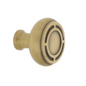Nostalgic Warehouse Mission 1-3/8 Inch Mushroom Cabinet Knob Antique Brass