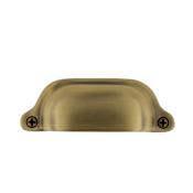 Nostalgic Warehouse Farmhouse 3 Inch Center to Center Cup Cabinet Pull Antique Brass