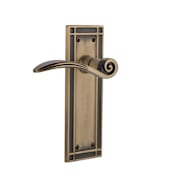 Nostalgic Warehouse Swan Privacy Door Lever Set with Mission Rose for 2-3/4" Backset Doors Antique Brass