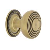 Nostalgic Warehouse Deco 1-3/8 Inch Mushroom Cabinet Knob Antique Brass