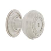 Nostalgic Warehouse Vintage Restoration 1-3/8" Round Meadows Cabinet Knob - Solid Brass Satin Nickel