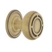 Nostalgic Warehouse Mission 1-3/8" Luxury Restoration Historical Solid Brass Mushroom Cabinet / Drawer Knob Antique Brass