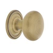 Nostalgic Warehouse New York 1-3/8 Inch Mushroom Cabinet Knob Antique Brass