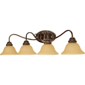 Nuvo Lighting Castillo 4 Light 33-1/2" Wide Bathroom Vanity Light with Frosted Glass Shades Sonoma Bronze