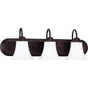 Nuvo Lighting Dupont 3 Light 24" Wide Bathroom Vanity Light with Frosted Glass Shades Dark Chocolate Bronze