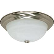 Nuvo Lighting 3 Light 15-1/4" Wide Flush Mount Bowl Ceiling Fixture Brushed Nickel