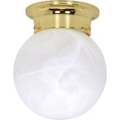 Nuvo Lighting 2 Light 6" Wide Flush Mount Ceiling Fixture Polished Brass
