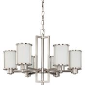 Nuvo Lighting Odeon 6 Light 28" Wide Chandelier Brushed Nickel