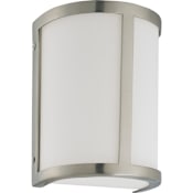 Nuvo Lighting Odeon Single Light 8" Tall Wall Sconce with Frosted Glass Shade Brushed Nickel