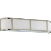 Nuvo Lighting Odeon 3 Light 5" Tall Wall Sconce with Frosted Glass Shade Brushed Nickel