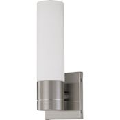 Nuvo Lighting Link Single Light 11-1/2" Tall Wall Sconce with Frosted Glass Shade - ADA Compliant Brushed Nickel