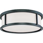 Nuvo Lighting Odeon 3 Light 17" Wide Flush Mount Drum Ceiling Fixture Aged Bronze