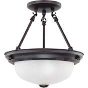 Nuvo Lighting 2 Light 11-3/8" Wide Semi-Flush Bowl Ceiling Fixture Mahogany Bronze